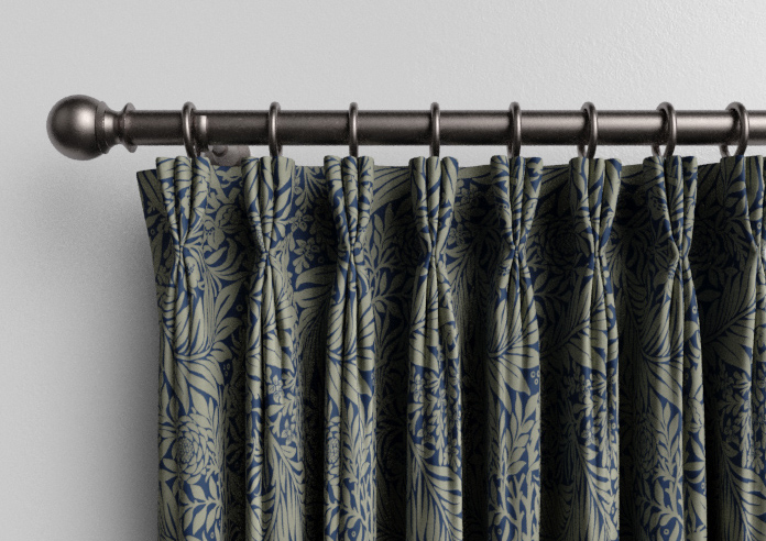 William Morris At Home Larkspur, Woven Indigo - Made to Measure Curtains - Image 11